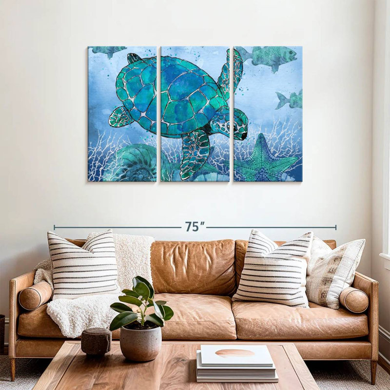 Brampt Ocean Blues, 36" H x 57" W