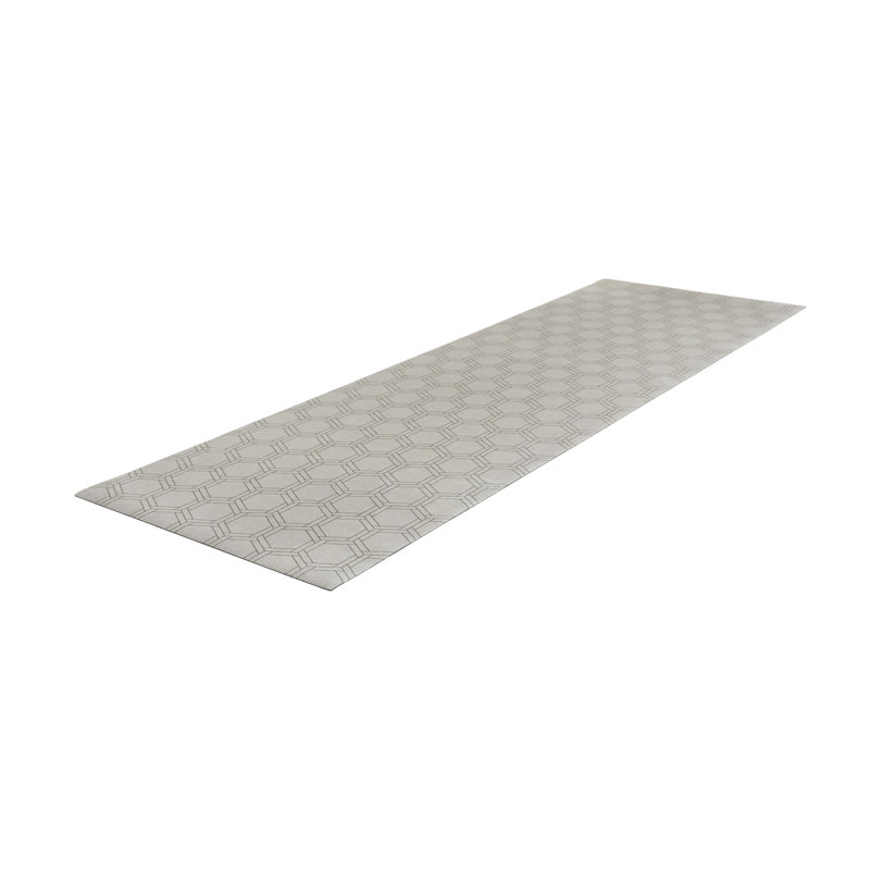 Un-Rug Honeycomb Low Profile Kitchen Mat, Runner 1'11" x 5'11", Gray