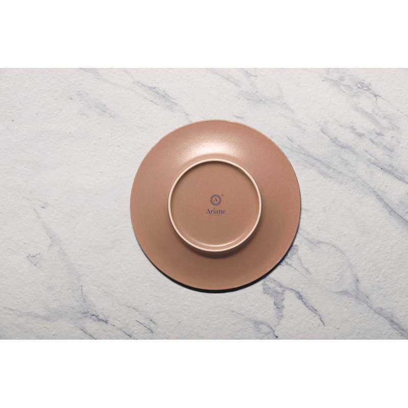 Assiette creuse en porcelaine SPLASH DENIM | Splash denim | Va au micro-ondes et au lave-vaisselle, 9,06 x 9,06 x 1,73 po
