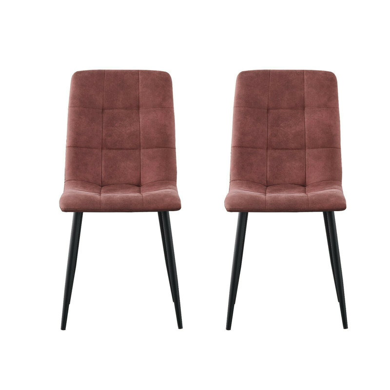 Aliauna Upholstered Side Chair, Pink