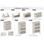 Armoire de rangement latérale en plastique de 20 po de style American Retro