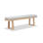 Rosa Solid Eucalyptus Wood Patio Dining Bench with Cushion