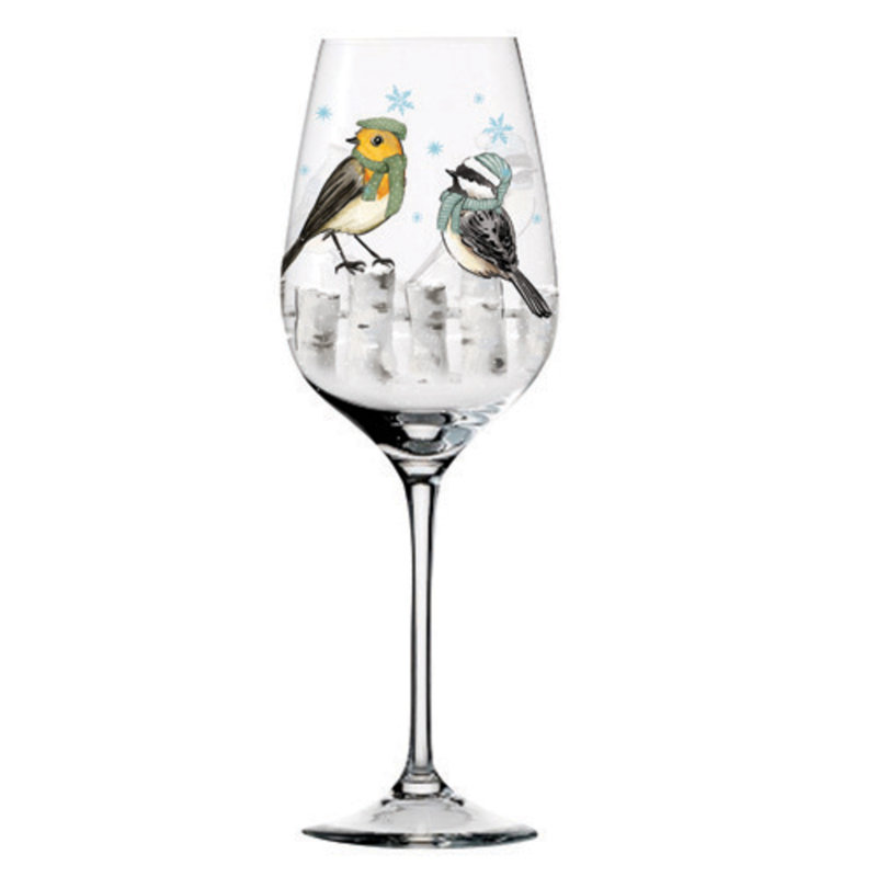 Stemmed Wine Glass, 17oz, Winter Frost