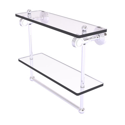 Jarrell 2 Piece Glass Tiered Shelf