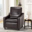 Canapé inclinable électrique en cuir respirant - Fauteuil inclinable électrique avec chargeur USB et appui-tête réglable-1512319440