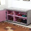 Rangement pour chaussures 18 "dans un grand compartiment de ton argent et gris, Creative