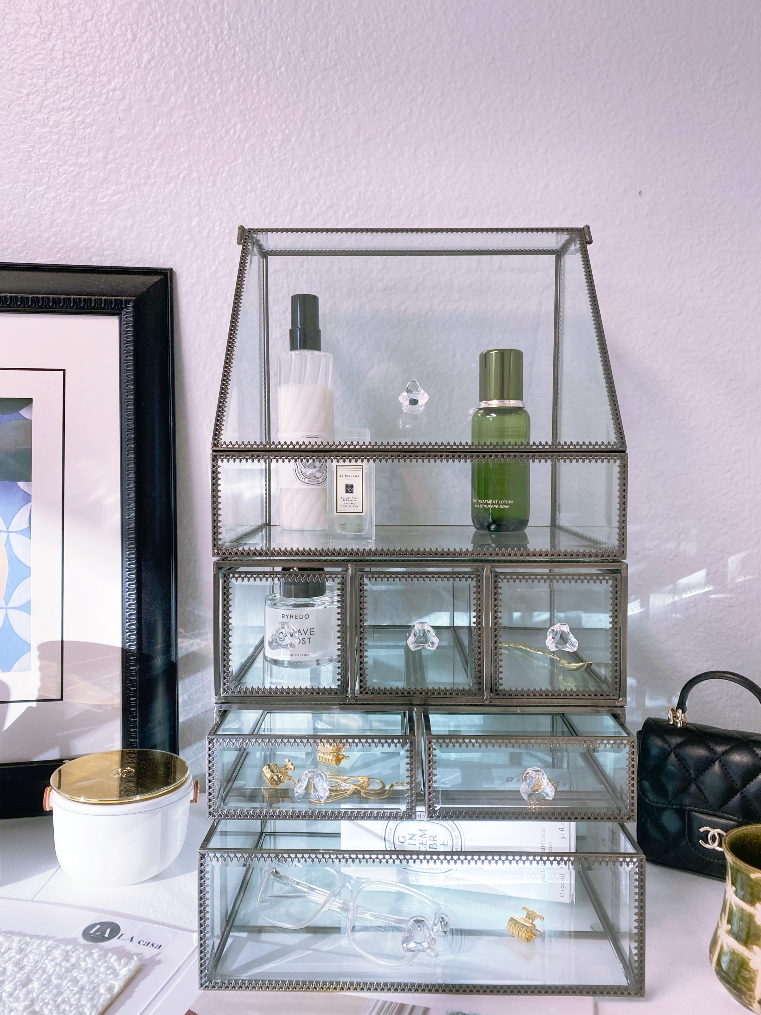 Forward Home Vintage Glass Cosmetic Organizer Wayfair