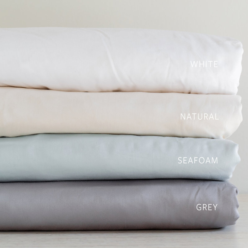 Organic Cotton Sheets, Eastern King Sheet Set with 3 Pillowcases, White