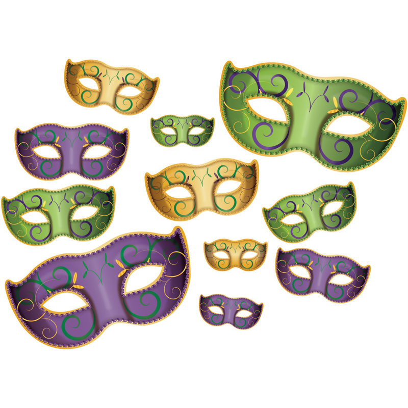 Découpes de masque Mardi Gras
