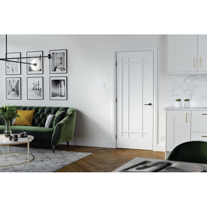 Manhattan Primed White Internal Door, 198.1cm H x 68.6cm W x 3.5cm D
