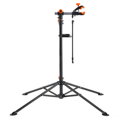 Bike Repair Stand, 80 Lbs Heavy-Duty Steel Bicycle Repair Stand, Adjustable Height Bike Maintenance Workstand With Magnetic Tool Tray Telescopic Arm, Foldable Bike Work Stand For Home, Shops