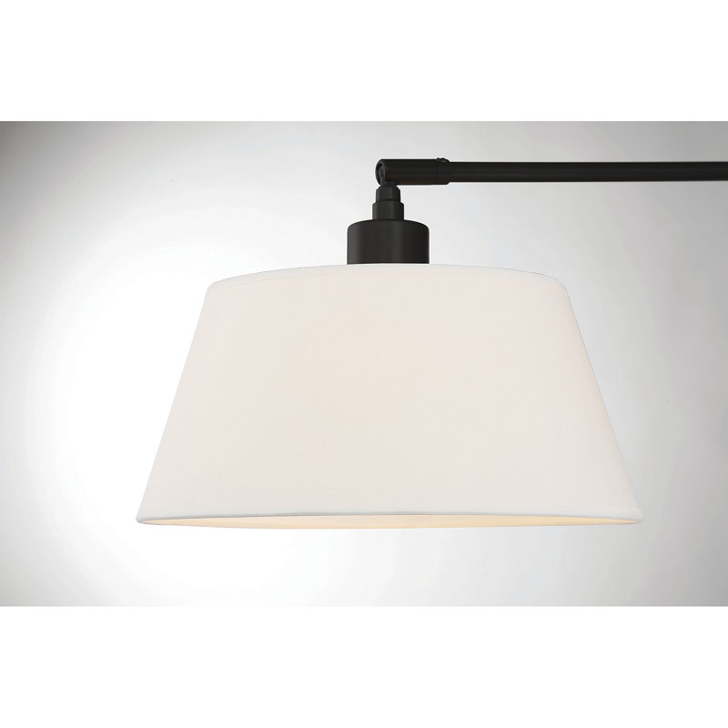 Applique murale réglable 1 lumière Judd en noir mat, Noir, Blanc
