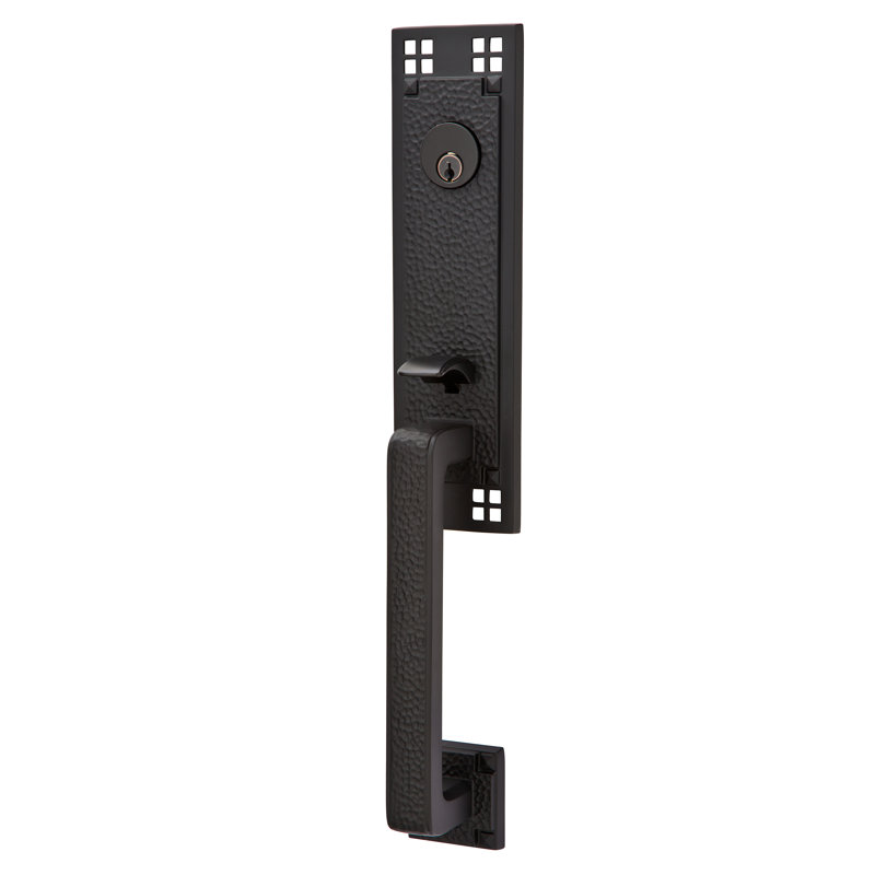 Arts & Crafts Entry Set, Arts & Crafts Lever, Flat Black, Right Handed