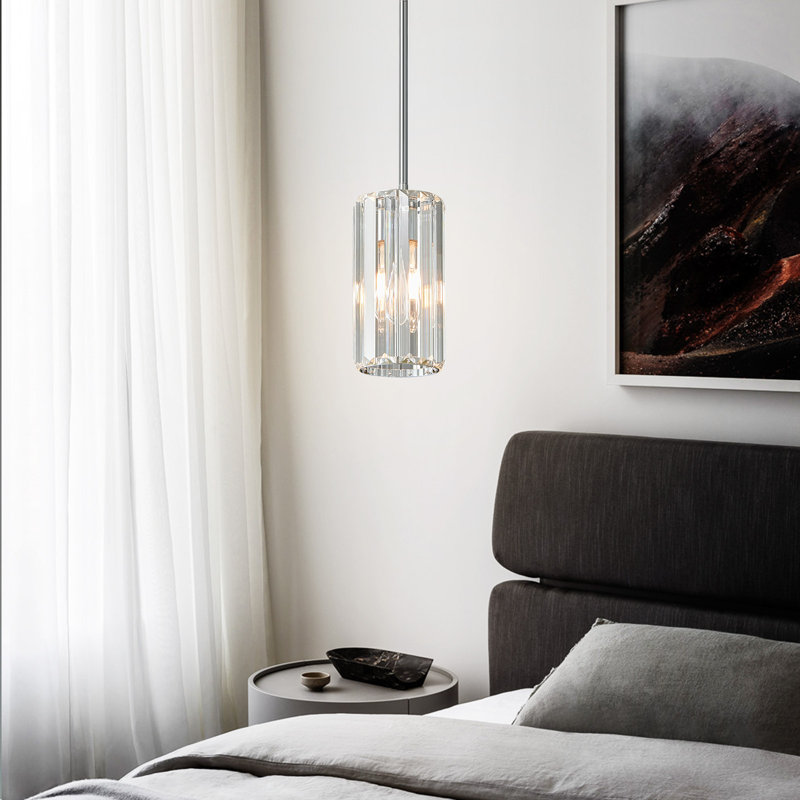 Llinos - Luminaire suspendu pour îlot de cuisine pour salle à manger et couloir, Clair, Chrome chrome, 1