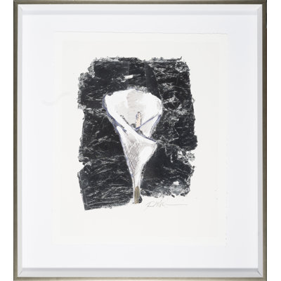 Silver Flower - Calla Lily Framed Print