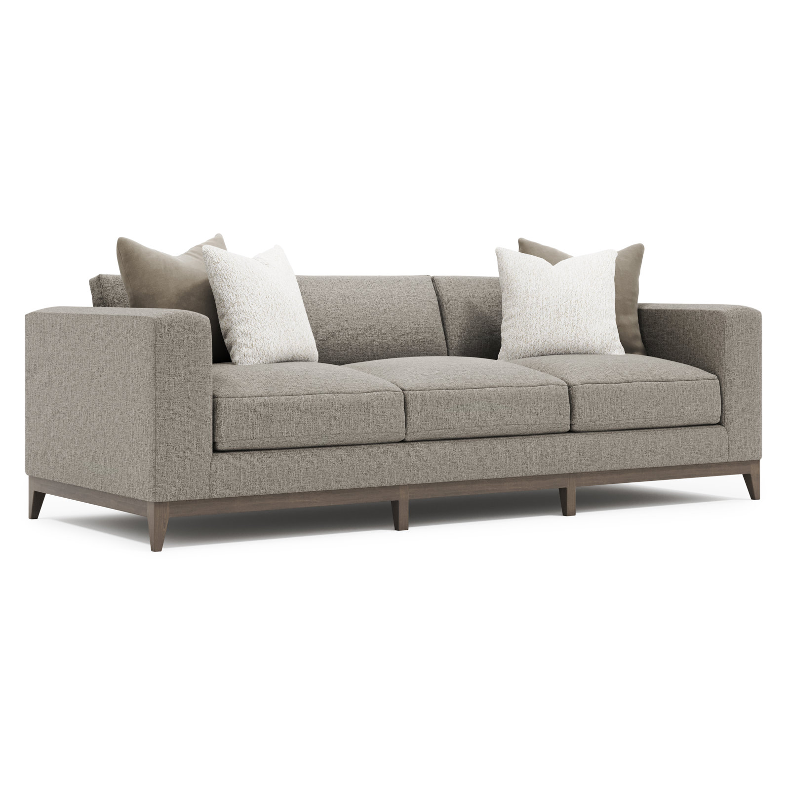 Noel Upholstered Sofa, 27.50" H x 100" W x 40" D, Portobello, Gray Polyester