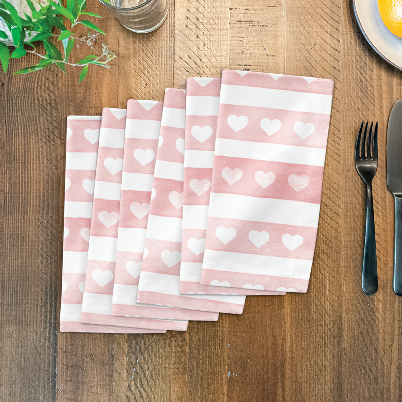 Aniyiah Cotton Twill Striped Square Napkin