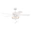 Ventilateur de plafond blanc mat intérieur / extérieur 52 po avec trois ampoules DEL 3000K Stellant II-903346048-903346060