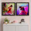 Danseuse - ensemble de 2 peintures sur toile encadrées-883619111-883619128