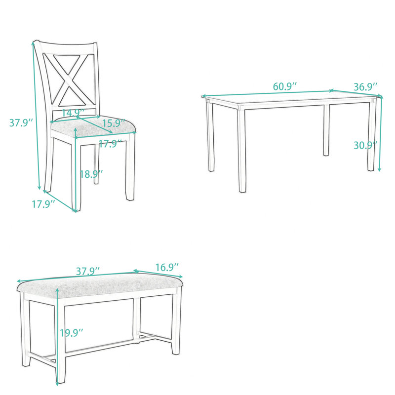 Ensemble repas pour 6 personnes Deshana, Espresso