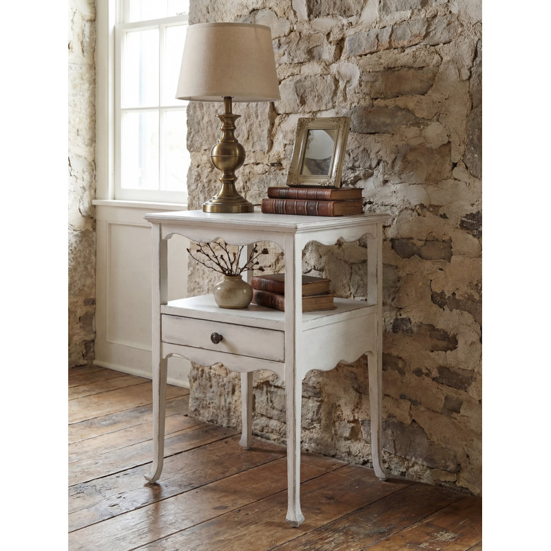 Charleston One-Drawer Accent Table, Magnolia White