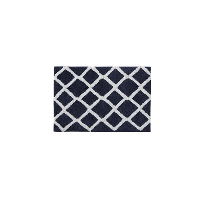 Tapis de bain réversible en microfibre touffetée à poils longs