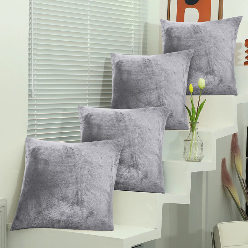 Square Scatter Cushion Cushion Cover, Silver