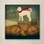 « white doodle on vélo summer », reproduction d’impression sur toile tendue-31104834