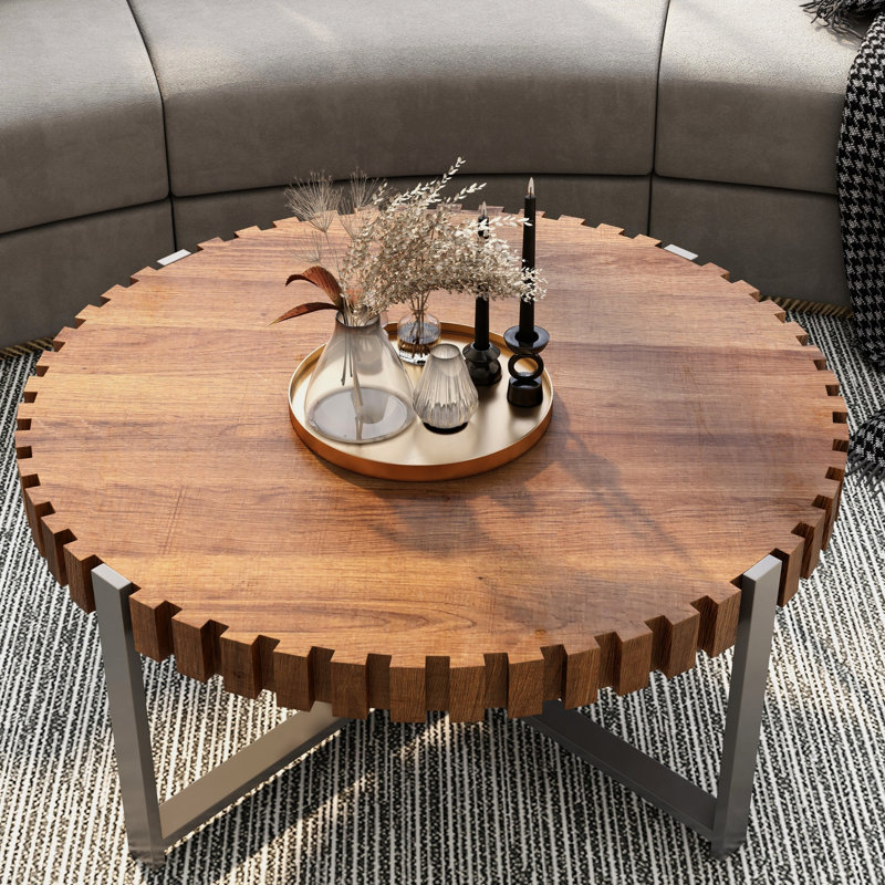 Table basse de 31,4 pouces avec surface lisse, design multifonctionnel et élégant