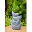 Fontaine décorative à 4 niveaux Nautilus Shell - 13,4 po x 9,4 po x 21,5 po - Bleu