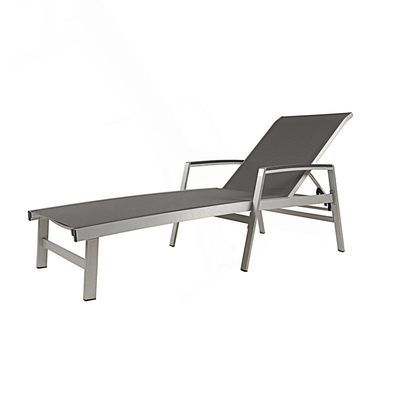 Ensemble de 2 chaises longues, Gris