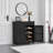 Multi-sized Louvered 5-Tier Shoe Storage Cabinet with Drawer-368424700-356603862