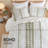 3 Piece Cotton Comforter Set with Chenille Tufting and Printed Design