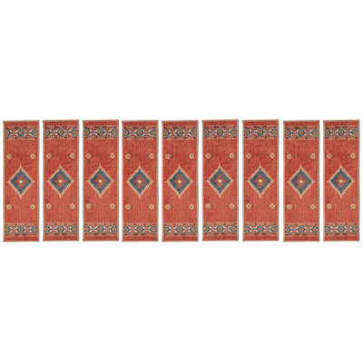 Tapis de sol en terre cuite et escalier rouge de qualité supérieure Southwestern