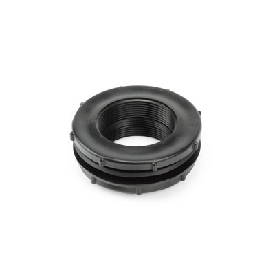 Black Poly Bulkhead Fitting 3"