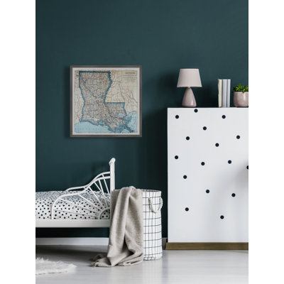 " Blue Louisiana Map "
