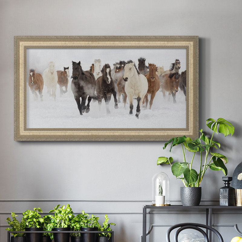 «Pasture Run», reproduction d'un seul cadre photo sur toile, H 25 po x l 45 po x P 2,5 po