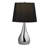 Metal Table Lamp With White Linen Shade