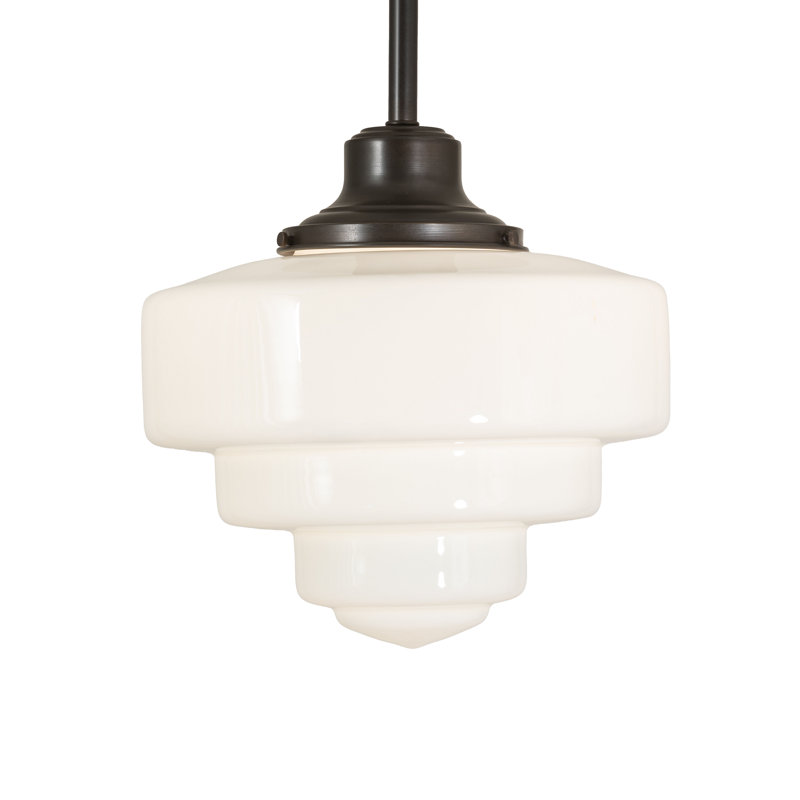 13" Wide Revival Schoolhouse Tiered Globe Pendant