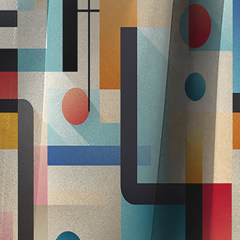 Urban Geometric - Rideau géométrique abstrait - Rideau occultant à formes géométriques - 1 panneau, L 52 po x L 84 po