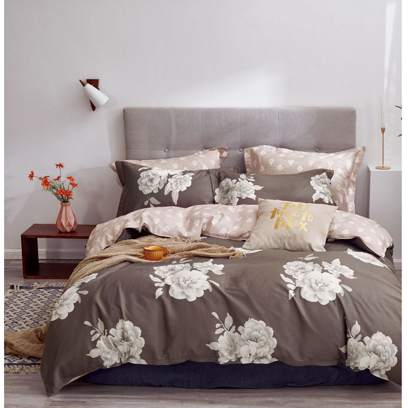 Modern & Contemporary Cotton Twill Floral Duvet Cover