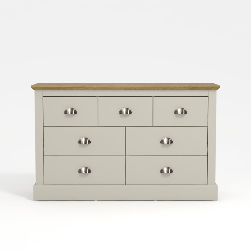 Sufy Octave 7 Drawer Chest, Light Grey