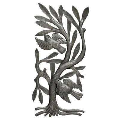 Décoration murale oiseaux 3d verticaux dans l’arbre