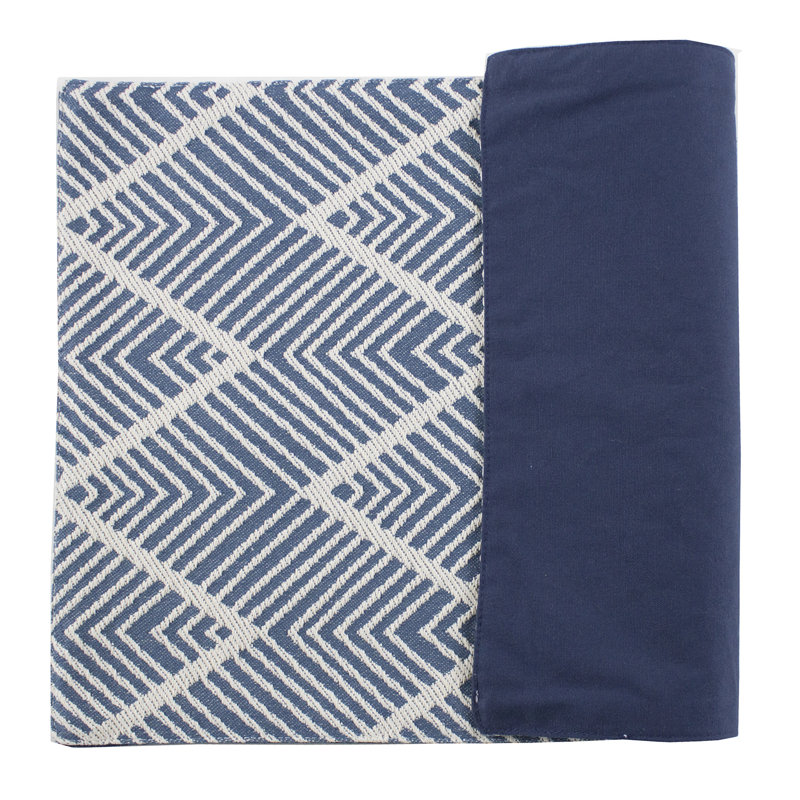 Chevron Rectangle Placemat, Navy Blue