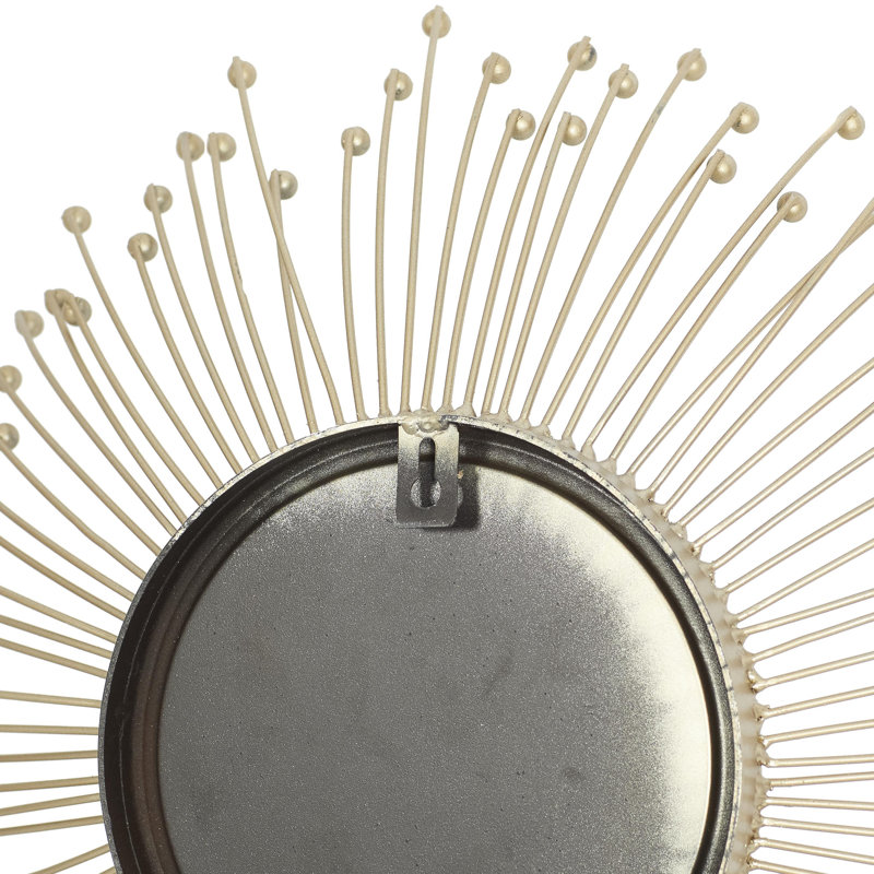 Metal Starburst Gold Wall Mirror Set