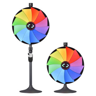 WinSpin Dual Use Prize Wheel Tabletop and Floor Stand Fortune Wheel Dry Erase Spinning Wheel