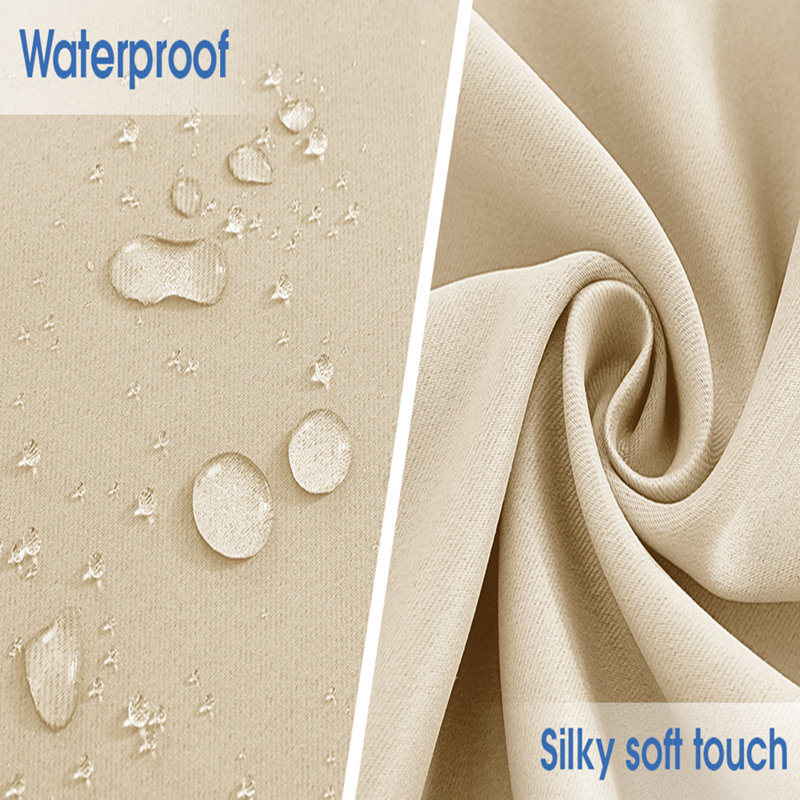 Outdoor Blackout Curtain Pair, 52 W x 94 D cm, Beige
