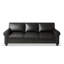 Causeuse-coussin standard en cuir véritable noir