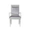 Chaise avec accoudoirs en tissu platine Maverick (ensemble de 2)