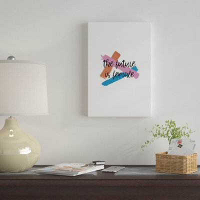 «The future is femelle», reproduction d'art textuel sur toile tendue